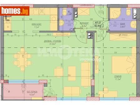 Двустаен, 98m²