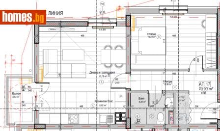 Двустаен, 81m²