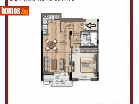Двустаен, 68m²