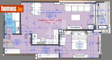 Двустаен, 82m²