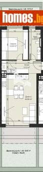 Двустаен, 71m²
