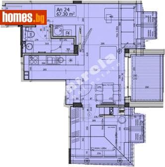Двустаен, 84m²