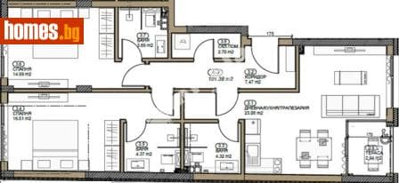 Тристаен, 137m²