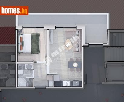 Двустаен, 77m²