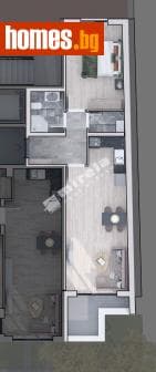 Двустаен, 83m²