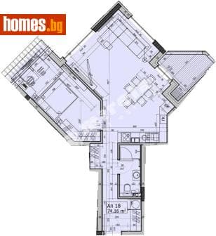Двустаен, 92m²