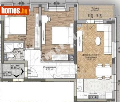 Тристаен, 93m²