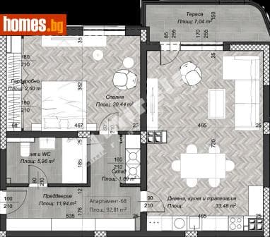 Двустаен, 109m²