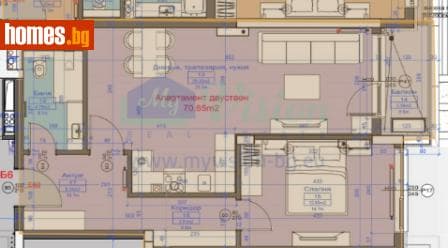 Двустаен, 82m²