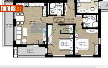 Тристаен, 126m²