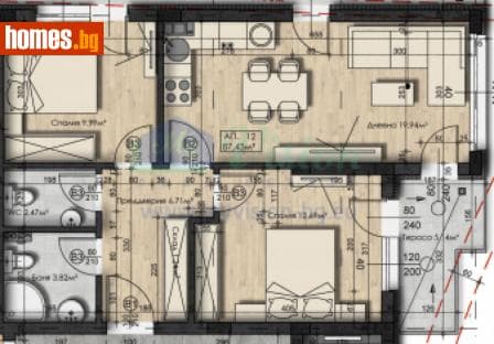 Тристаен, 101m²