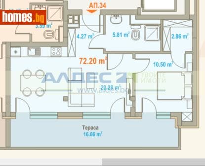 Двустаен, 105m²