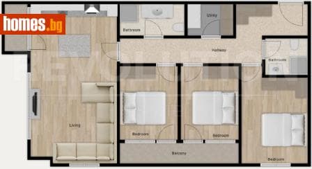 Тристаен, 122m²