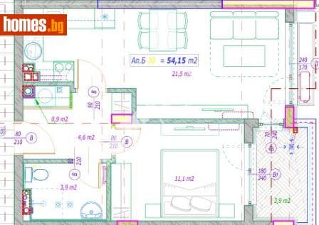 Двустаен, 66m²
