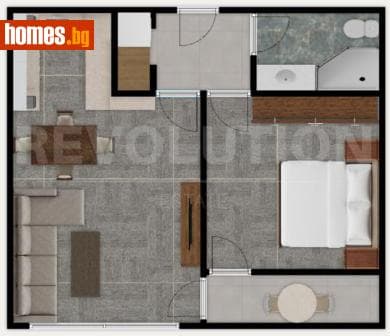 Двустаен, 77m²