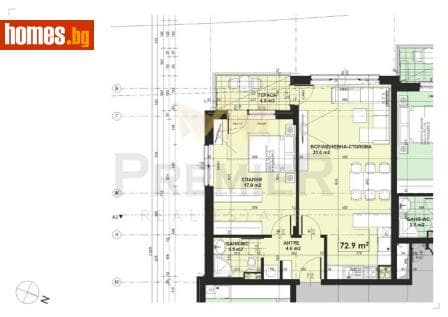 Двустаен, 82m²