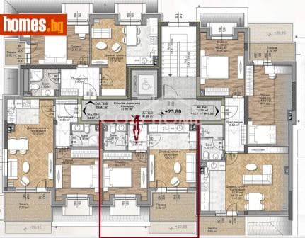 Двустаен, 52m²