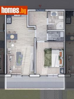 Двустаен, 83m²
