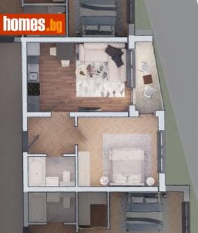 Двустаен, 67m²