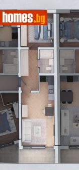Двустаен, 71m²