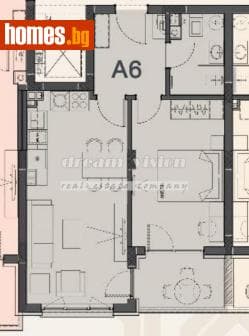 Двустаен, 64m²