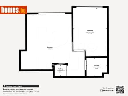 Двустаен, 58m²