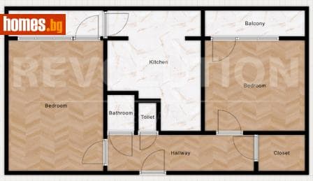 Двустаен, 70m²