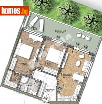 Тристаен, 82m²