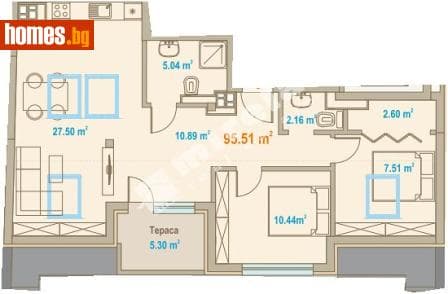 Тристаен, 132m²