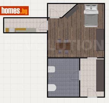 Едностаен, 29m²