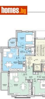 Двустаен, 61m²
