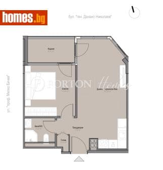 Двустаен, 62m²