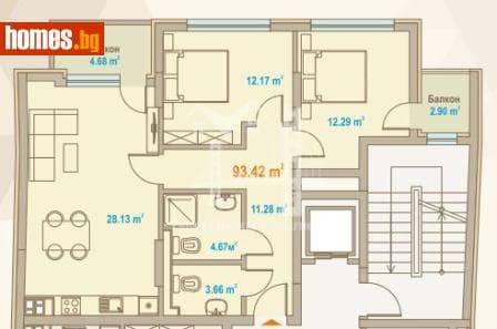 Двустаен, 129m²