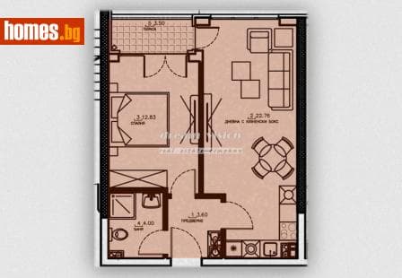 Двустаен, 68m²