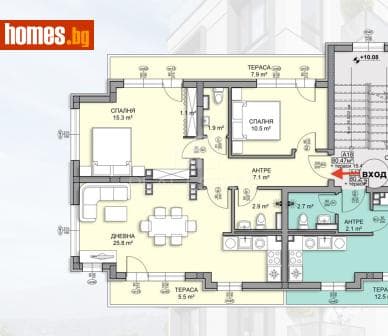 Тристаен, 123m²