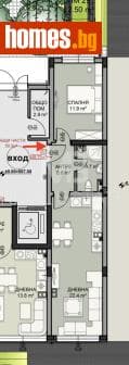 Двустаен, 62m²
