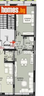 Двустаен, 73m²