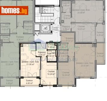 Двустаен, 71m²