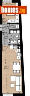 Двустаен, 63m²