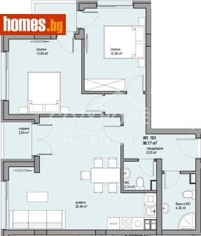 Тристаен, 90m²