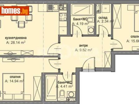 Тристаен, 114m²