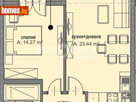 Двустаен, 73m²