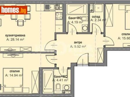 Тристаен, 114m²