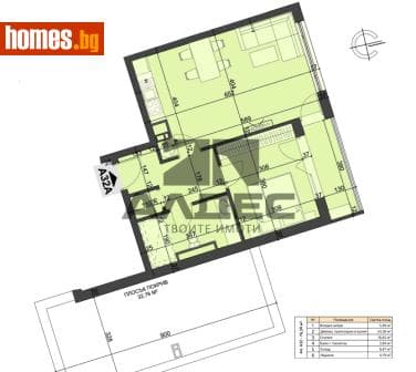 Двустаен, 78m²