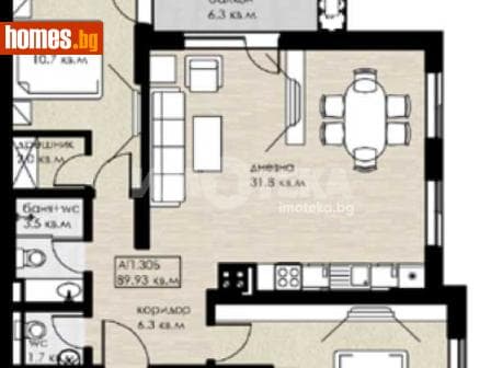 Тристаен, 107m²
