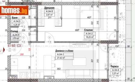 Двустаен, 76m²