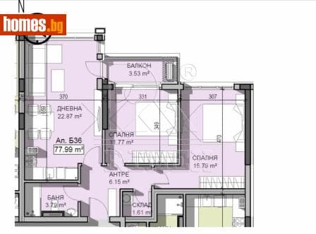 Тристаен, 90m²