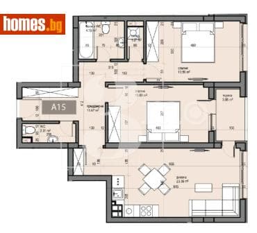 Тристаен, 101m²