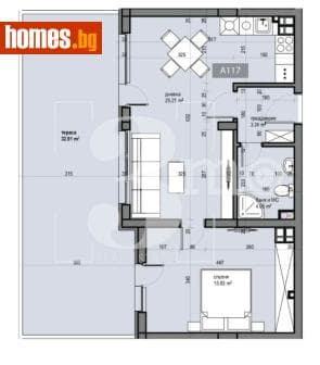 Двустаен, 107m²