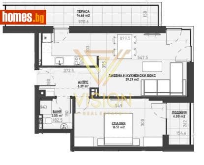 Двустаен, 98m²